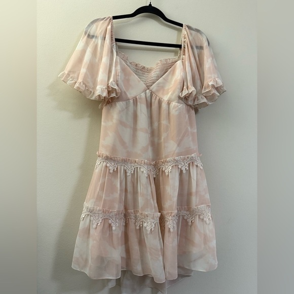 NWT Sachin & Babi Melanie Flutter Sleeve Mini Dress in Soft Pink - M - Picture 11 of 11